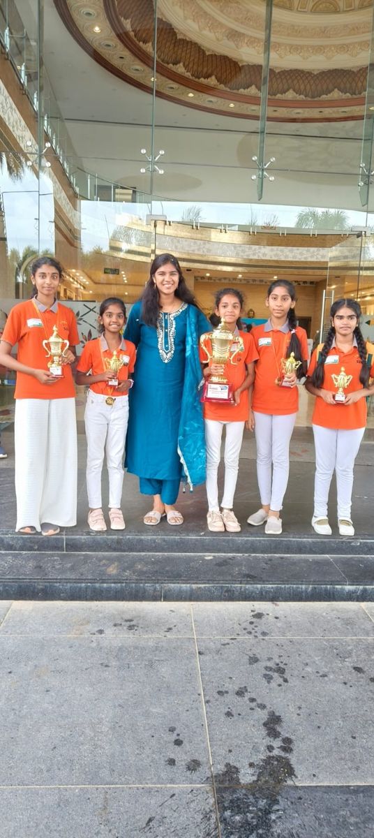 Winners with trophies